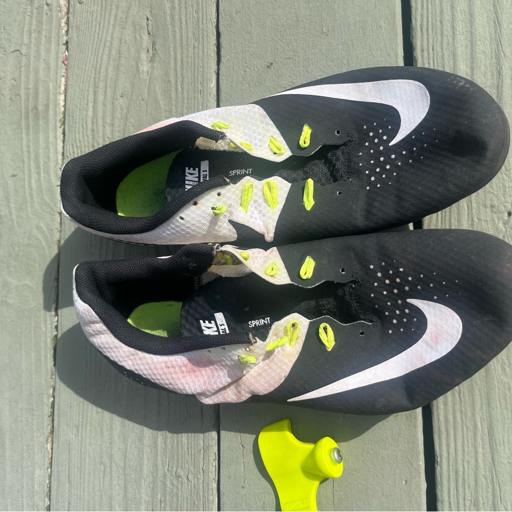 Nike Rival S Black and White Sprinters Track Spikes